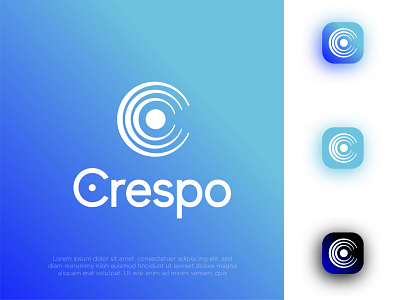 Crespo (C + Circle) app branding business logo design icon logo logomark logoprocess logoproject modern logo monogram professional logo startup