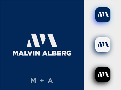 Malvin Alberg (MA Monogram) branding business logo design fashion logo icon letter logomark modern logo monogram music studio perfume logo personal brand personal branding personal logo