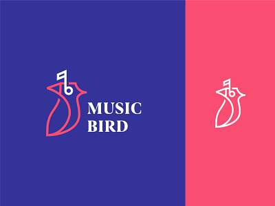 Music Bird bird icon bird illustration bird logo branding business logo company logo design logo logomark modern logo music app music logo startup