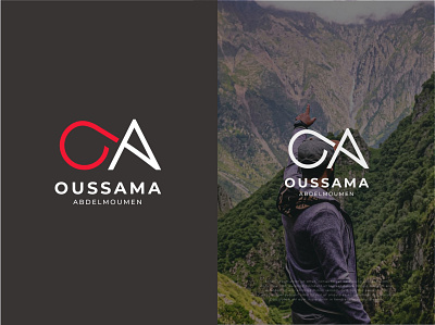 Oussama Abdelmoumen (OA Monogram branding business logo design logo logomark modern logo monogram people personal branding personal logo professional logo trainer