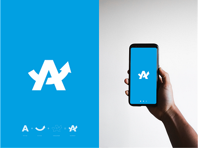 Applify (A + Arrow Monogram) app arrow blue branding design icon logo logomark modern logo startup up vector