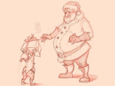 Ho ho ho christmas happy new year ho ho ho illustration sketch