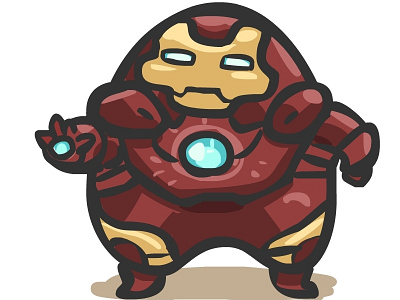 Egg styled ironman :D chibi egg iron man