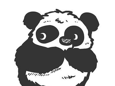 Panda illustration korean panda