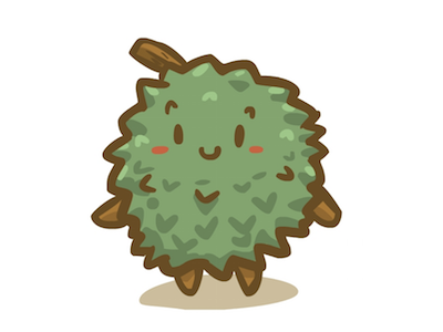 Durian Fruit character durian fruit illustration vector