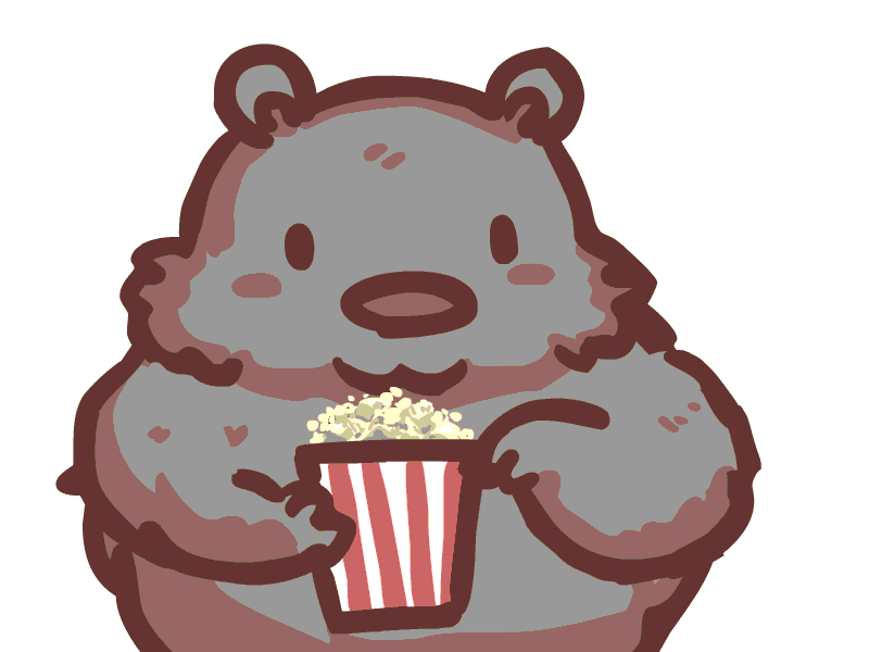 Bear Watching Animated animation bear illustration iphone message sticker