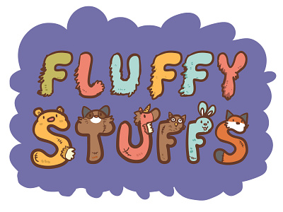 Fluffy Stuffs Logo animal illustration logo logo design vector
