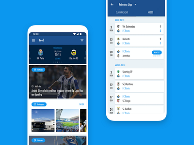 FC Porto Official App android club football mobile soccer ui design ui ux