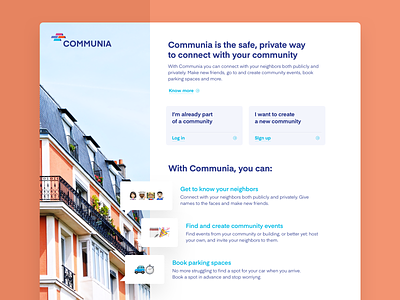 Communia - Local Social Network concept community responsive social network ui design web