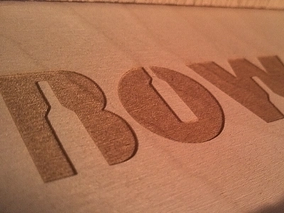 BOWERY wine box branding identity lasercut logo packaging wine wood