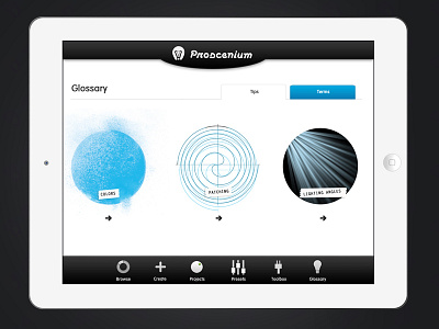 Proscenium- Glossary Tips app light board lighting tablet theater ui