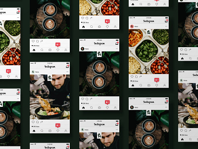 Instagram designs for Hana. brand design brand identity branding branding concept design designer experiment identity instagram instagram post logo mark symbol