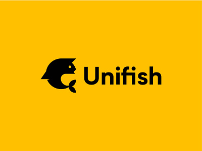 Unifish logo design. animal branding design designer fish fish logo fishing icon logo mark
