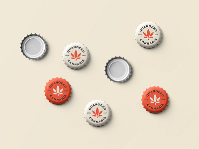 Beer Cap design for Quanoeed Cannabis beer art beer label branding design designer icon identity illustration logo mark minimalism minimalist logo