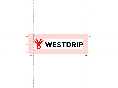 Westdrip apparel brand identity graphic design guidelines identity logo minimal red simple logo v w