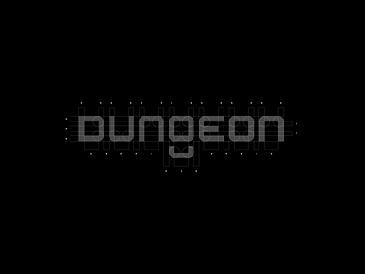 Dungeon Studio Logo Grids branding design game studio grids logo logo grids