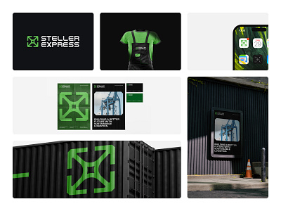STELLER EXPRESS VISUAL IDENTITY brand graphic design logistics logo mark moodboard stylescape symbol visual identity