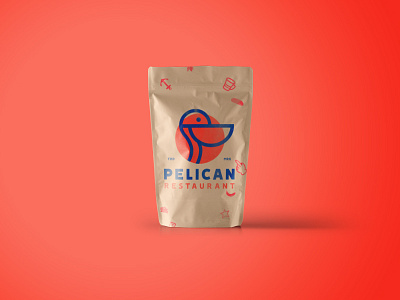 pelican package mockup animal brand design logo mockup package pelican restaurant