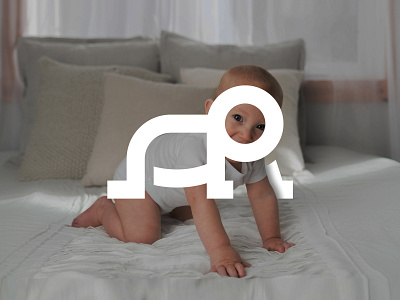 Crawling Baby baby babylogo branding design designer experiment identity kid app logo mark symbol