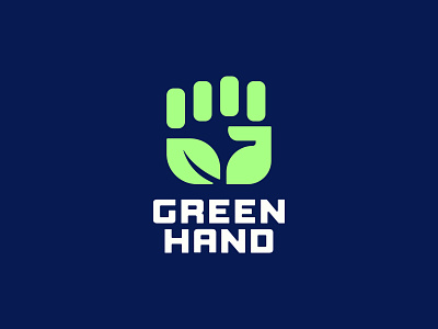 GREEN HAND design eco ecofriendly experiment green hand hand logo icon logo symbol