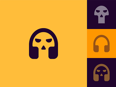 Music Skull design experiment ghost headphone headphones illustration logo mark music music app music logo skull skull art skull logo skulls sound symbol