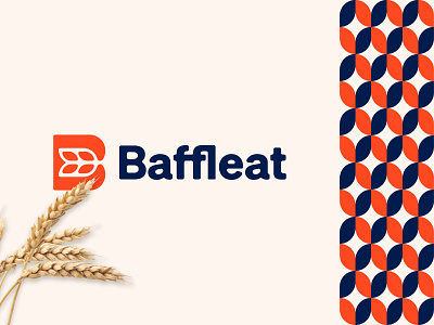 Baffleat logo design branding design designer grain grains icon identity logo logotype minimal minimalist logo pattern pattern design wheat