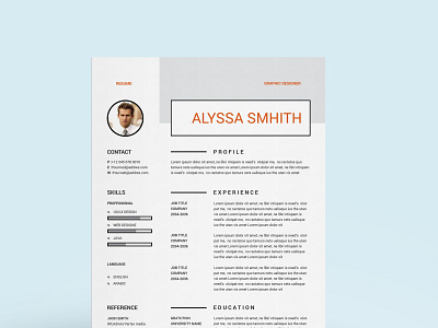 Resume template branding clean cover cover letter cv design illustration logo resume ui