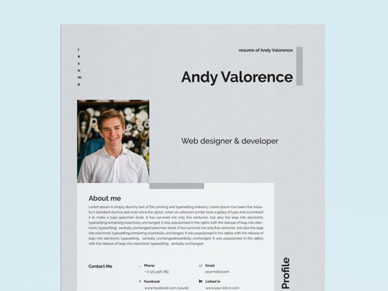 Resume Template By Blackcloudresume On Dribbble