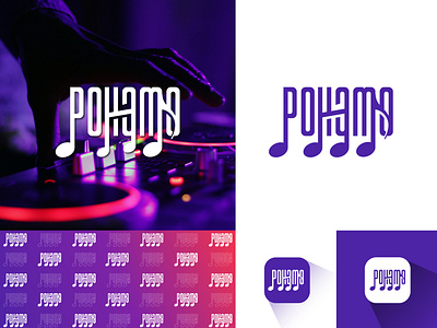 Pohama app brand identity branding logo design music music app