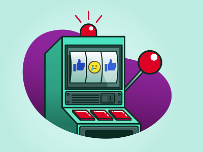 Slot machine article design emoji facebook graphic illustration illustrator slot machine vector web