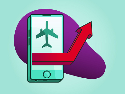 Overtourism app article design graphic icon illustrator iphone phone statistic travel travelapp vector web