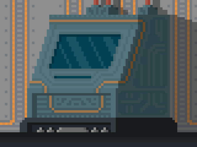 High Tech space computer piskel technology colors design pixel animation gif