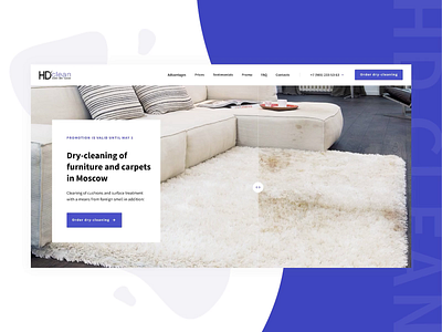 HD-Clean Company agency animation bright color cleaning company dry cleaning grid interface light colors motion redesign ui ux webdesign website