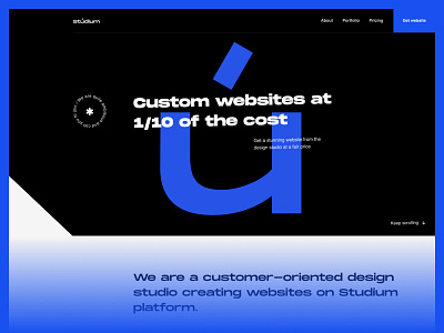 Studium agency animation art company design digital logo typography ui webdesign