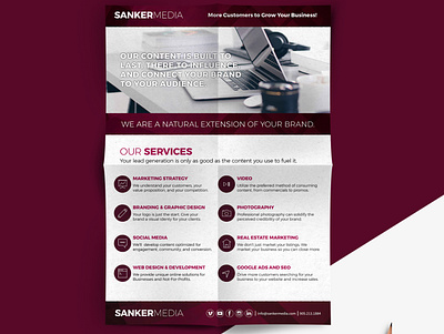 Sanker Media Flyer digital design flyer design lead magnet print design