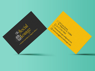 The Social Lounge Business Cards brand and identity business card digital design print design