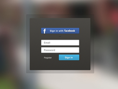 Login facebook login register ui