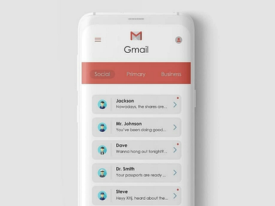 Gmail App UI Redesign ui ux webdesign design redesign