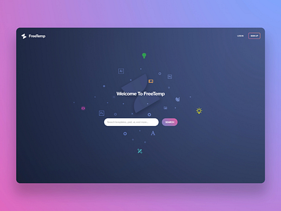 Landing Page FreeTemp™ ui ux design website