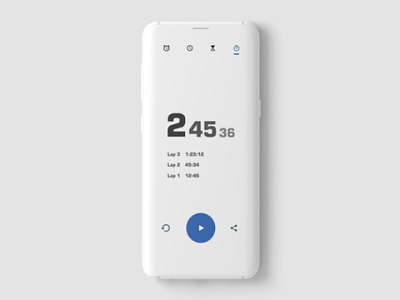 Stopwatch UI ui ux design minimal app