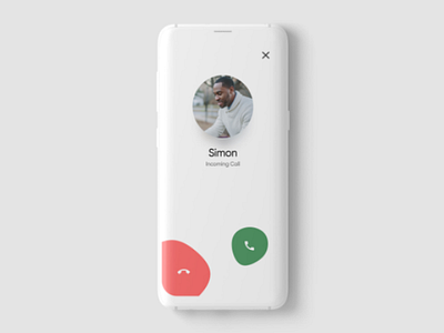 Incoming call UI design ui ux design minimal app