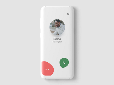 Incoming call UI design