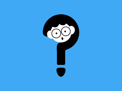 Question mark in original processing blue design flat icon illustration logo question question mark vector why