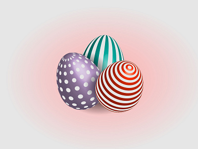 Easter eggs with a 3D effect 3d colorful design easter easter egg easter eggs effect illustration vector