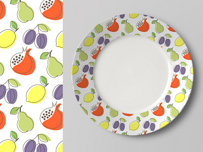 Delicious pattern delicious flat fruits graphic design healthy food icons line linear pattern pattern design plum repeating pattern seamless seamless pattern wrapper paper