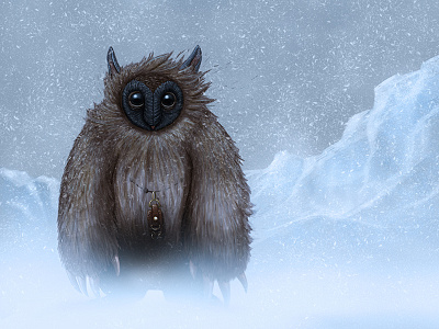 Winter Beast digital painting illustration owl photoshop winter