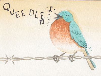 Eastern Bluebird watercolor warmup bird eastern bluebird illustration sketchbook watercolor