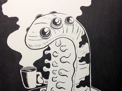 Leech Latte illustration ink inktober latte leech sketchbook