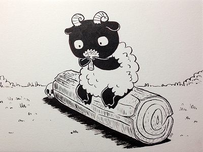 I Haz a Broccoli....and Secrets broccoli illustration ink inktober lamb sheep sketchbook