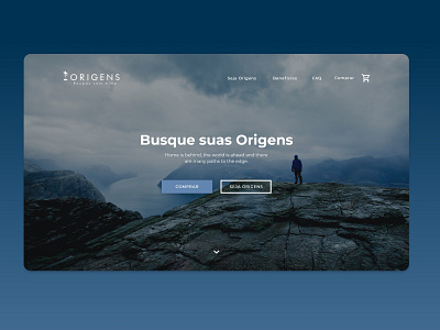 Home Page - Origens design minimal ui ux web